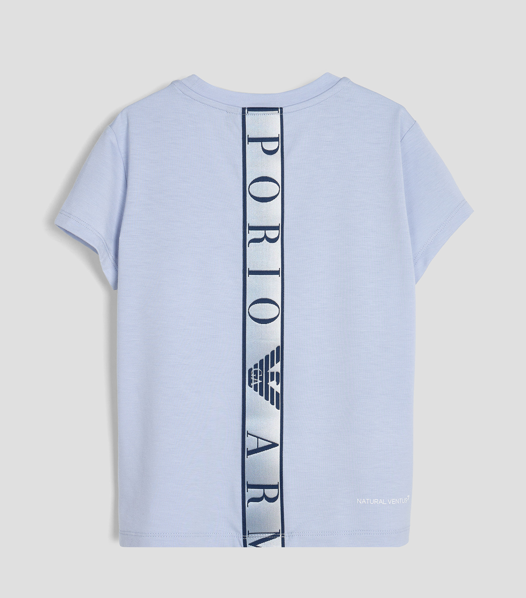 Playera de cuello redondo con manga corta y bordado Niña